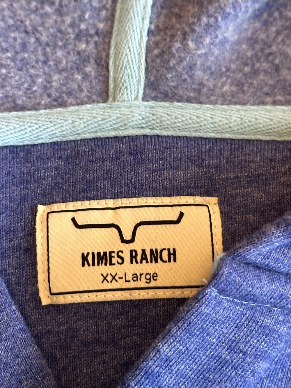 Kimes Ranch |  Women's North Star Logo Hoodie Marine Blue Heather, Size XXL - Picture 6 of 9